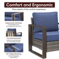 thumbnail image 4 of Bellefurn Patio Chairs Set of 2 with Ottoman,Wicker Outdoor Furniture Chairs Set Rattan High-Back Outdoor Chairs with Cushions for Porch,Deck,Balcony,Garden, 4 of 7
