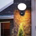 thumbnail image 3 of Lámpara de pared LED para exteriores, impermeable, para patio, pared exterior, terraza, sensor de puerta superbrillante, color negro, negro, 3 of 5