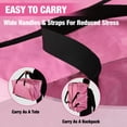 thumbnail image 4 of WORKPRO Paquete de 6 bolsas extra grandes para mudanzas con cremalleras y asas de transporte, correas para mochila, bolsa de almacenamiento resistente para ahorrar espacio en mudanzas (rosa), 4 of 5