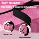 thumbnail image 4 of WORKPRO Paquete de 6 bolsas extra grandes para mudanzas con cremalleras y asas de transporte, correas para mochila, bolsa de almacenamiento resistente para ahorrar espacio en mudanzas (rosa), 4 of 5