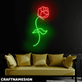 thumbnail image 3 of Craftnamesign Rose Flower Neon Sign, Flower Store Wall Art, Store Shop Wall Decor, 3 of 5