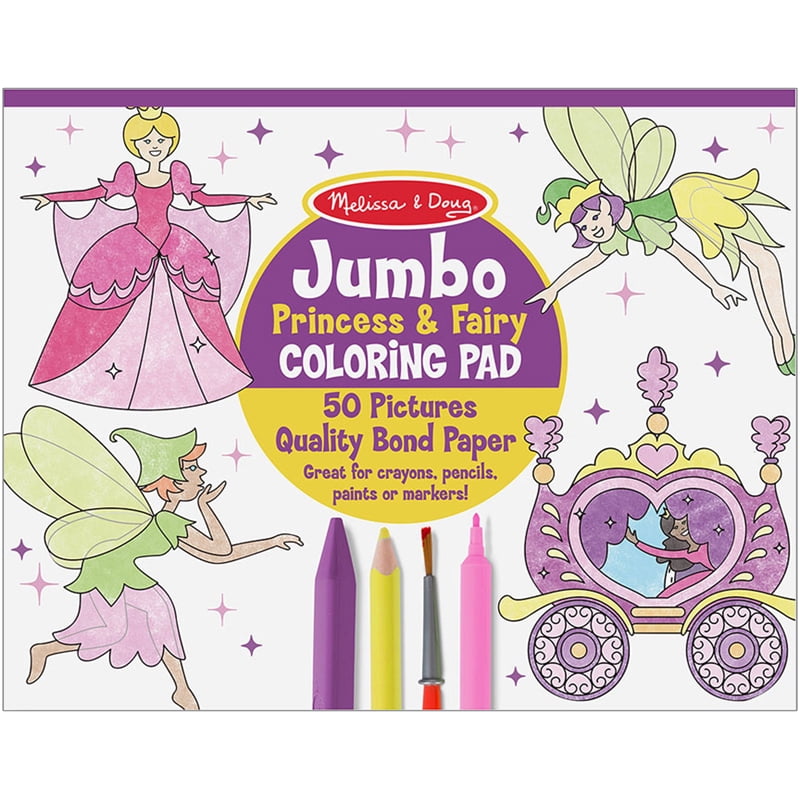 Melissa & Doug Jumbo 50-Page Kids' Coloring Pad Activity Book ...