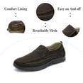 thumbnail image 2 of Mens Non-slip Loafers Comfortable Casual Walking Shoes Flat Outdoor Shoes Lightweight Soft Office Shoes Brown 7 US, 2 of 7
