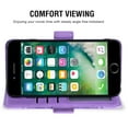 thumbnail image 4 of Compatible with iPhone 7plus 8plus 7/8 Plus Wallet Phone Case and Tempered Glass Screen Protector Flip Credit Card Holder Stand Flower Cell Cover for i Phone7s 7s + 7+ 8s 8+ Phones8 7p 8p Purple, 4 of 9
