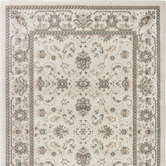 HomeRoots 553200 4 x 6 ft. Cream Floral Distressed Rectangle Area Rug
