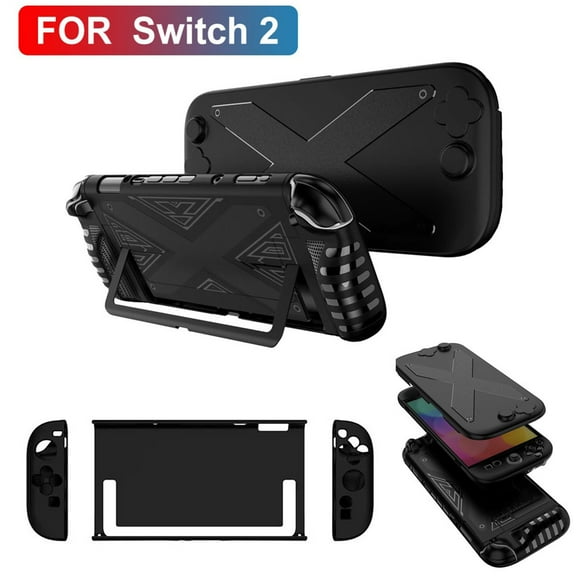 Dockable Protective Case for Nintendo Switch 2 2025,Hard Shell Case and Ergonomic TPU Grip Cover for Switch 2 Accessories