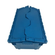 UBMOVE Storage and Packing Plastic Tote Crate Attached Lid Flip Top, 27x16.9x12.5