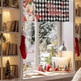 thumbnail image 3 of Valances for Windows Merry Christmas Rod Pocket Cafe Window Treatments Valance Curtains for Kitchen Bathroom Laundry Basement Windows 56"x16", 3 of 7