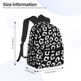 thumbnail image 4 of Fotbe Black Leopard Lightweight Casual Laptop Backpack for Men and Women, Daily use Waterproof backpack, Backpack for College, 4 of 8
