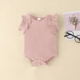 thumbnail image 4 of TOWED22 Baby Girl Clothes Letter Print Short Sleeve Romper Ruffle Tutu Shorts Set Newborn Summer Outfit Pink,6-9 M, 4 of 7