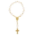 thumbnail image 1 of KAKOWELY Pulsera de cuentas de rosario de peregrinación con cadena de oración y delicado rosario, 1 of 4