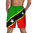 thumbnail image 2 of Mens St.Kitts And Nevis Large Flag 2 in 1 Quick Dry Swim Trunks with Compression Liner Beach Shorts, 2 of 6