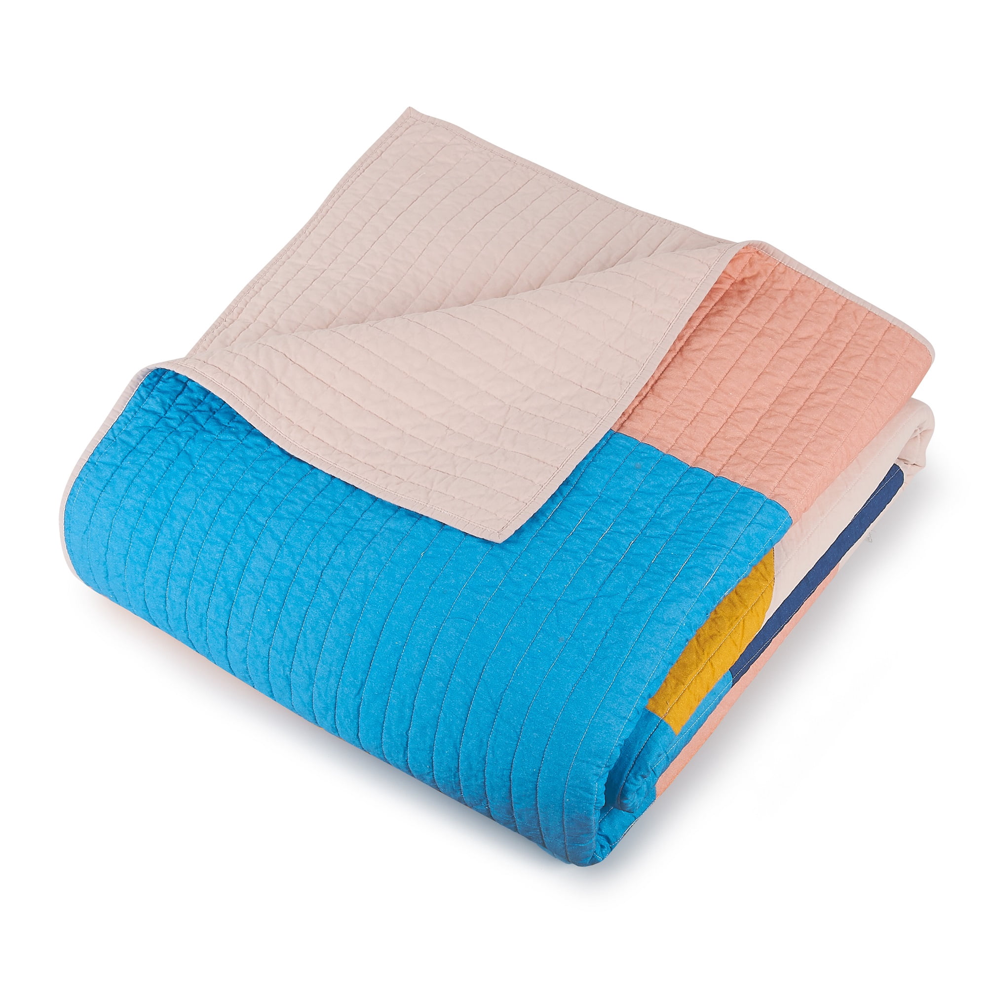 Makers Collective Modshapes Pink 2-Piece Quilt Set, Twin