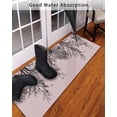thumbnail image 3 of Tree Branches Bird Front Door Mat Pink Background Black Deadwood Welcome Doormat Indoor Outdoor Entrance Floor Mat Non-Slip Washable Runner Rug for Front Porch Decor 18x47 Inch, 3 of 6