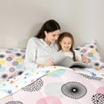thumbnail image 5 of Homewish Multicolor Circle Circular Bedding Comforter Set,Modern Geometric Artistic Twin Comforter Sets,Pink Black Cyan Bedding Set For Girl Kids,Luxury Bedroom Decor Reversible,2 Pieces, 5 of 8