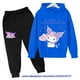 thumbnail image 3 of Hello Kitty Casual divertido chándal niños Kuromi Sudadera con capucha conjunto niños sudaderas con capucha pantalones largos 2 piezas conjuntos niños suéter ropa, 3 of 5