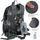 thumbnail image 4 of Mochila ligera FENGDONG impermeable 40 litros para senderismo campamento viaje color negro, 4 of 5
