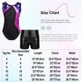 thumbnail image 5 of iixpin Kids Girls 2 Piece Gymnastics Outfits Sleeveless Printed Ballet Dance Leotard with Metallic Shorts Set Purple 6, 5 of 5