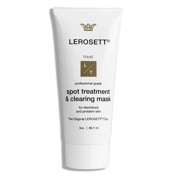 LEROSETT Arcilla facial para tratamiento de manchas de acné y mascarilla de arcilla para piel grasa y congestionada Reduce las imperfecciones, puntos negros y espinillas Elimina los pelos encarnados A