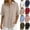 Khaki, variant on Button Down Shirt For Women Casual Linen Solid Color Blouses Flared Open Front Short Sleeve V-Neck Pocket Top