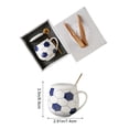 thumbnail image 3 of Taza de café deportiva con tapa, taza de cerámica con forma de balón de bádminton | Taza de té y café con tapa y diseño original de balón deportivo, 3 of 6