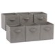 thumbnail image 1 of Amazon Basics - Cubos de almacenamiento plegables de tela con asas, 10.5 x 10.5 x 11 pulgadas, color gris, paquete de 6, 1 of 5