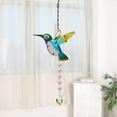 thumbnail image 5 of RuiJiao Hummingbird Suncatchers, Stained Glass Window Hanging Ornament, Outdoor Indoor Home Garden Party Decoration, Rainbow Maker Crystal Prism Suncatcher, 5 of 7