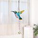thumbnail image 5 of Fiudx Colgante de Colibrí, Exquisito Atrapasol de Cristal, Decoración Colorida para Ventanas, Elegante Reflejo de Luz, Decoración para Fiestas En El Jardín, Perfecto para Patios, Balcones, Una Experi, 5 of 6