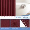 thumbnail image 4 of Dznils Waffle Shower Curtain with Hooks, Thick Weighted Fabric Bathroom Curtain, Burgundy Red, 72" x 72", 4 of 9