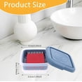 thumbnail image 2 of Soap Holder Leakproof Travel Soap Dish with Lid Draining Soap Bar Holder with Drainage Layer Square Soap Container Portable Soap Case for Traveling Camping Outdoor Gym Bathroom Shampoo Soap Essential, 2 of 7