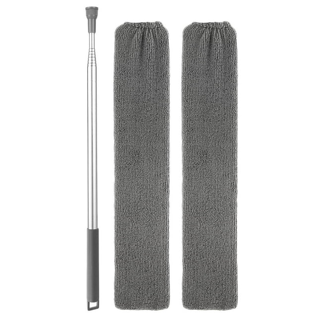 Plumeau Long en Microfibre Rétractable avec Perche Extensible et Housses de Remplacement