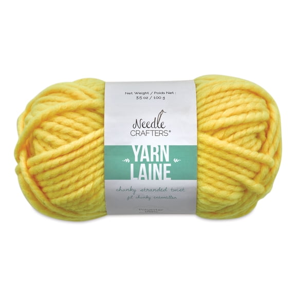 Needle Crafters Chunky Standard Twist Yarn - Sunny Yellow, 87 yds