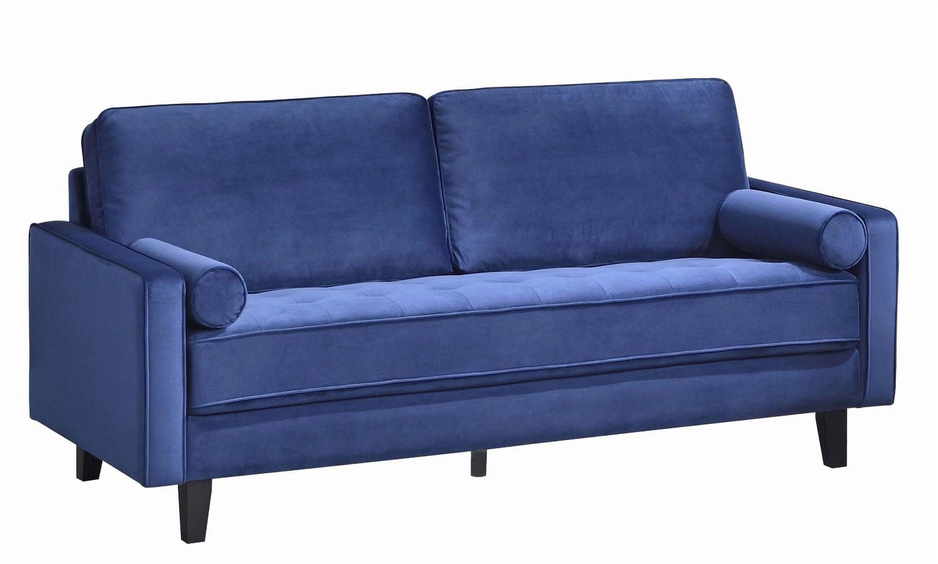 Topline Home Furnishings 2-piece Set: Sofa & Loveseat, Blue Velvet