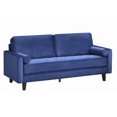 thumbnail image 4 of Topline Home Furnishings 2-piece Set: Sofa & Chair, Blue Velvet, 4 of 5