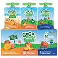 thumbnail image 1 of GoGo squeeZ Fruit Sauce Snack Pouches Variety, Apple Mango Guava, Apple Peach, Apple Blueberry, No Sugar Added Box of 20 Pouches, 1 of 7