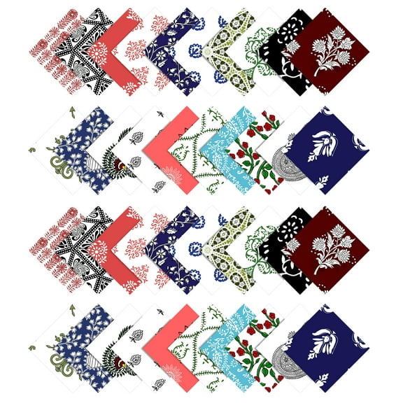 Print Precut 5-inch Cotton Fabric Quilting Squares Charm Pack DIY Patchwork Sewing Craft