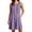 Purple-Crew Neck-Sleeveless, variant on Dresses For Women Summer Sleeveless Embroidered Mini Dress Casual Loose-fitting V Neck Tank Dresses Button-up Short Dress With Pockets