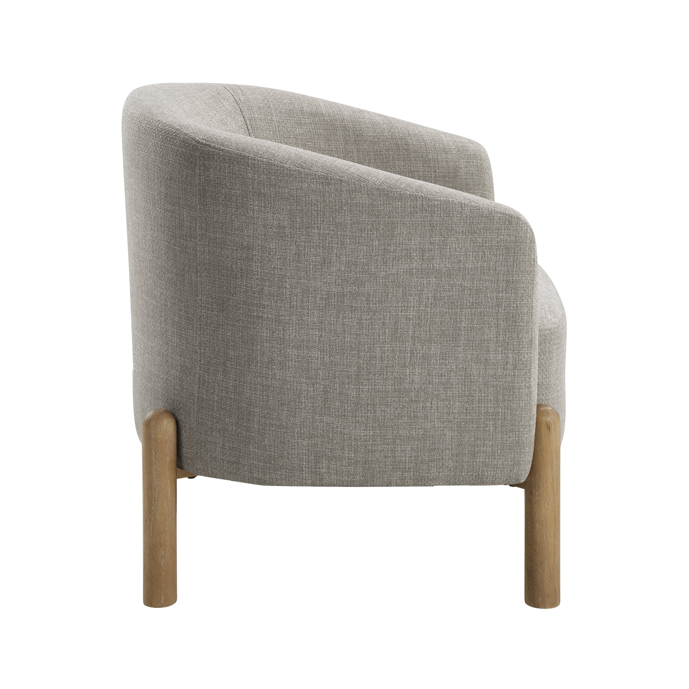 OakvillePark Westbright Textured Fabric Barrel Accent Chair, Taupe