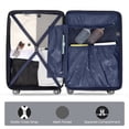 thumbnail image 6 of New York Xpress 3-Piece Hardside Luggage Set, Expandable Suitcases with TSA Lock, 20"/26"/30" Carry-on & Checked, Grey - WD577, 6 of 11