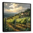 thumbnail image 2 of Designart "Fluid Art Vineyard Charm I" Vineyard Floater Framed Wall Decor, 2 of 5