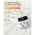 thumbnail image 4 of Yiwa ETL Certified Sherpa Electric Blanket, Fast Heating with 10 Adjustable Heat & Timer Levels, Machine Washable, 4 of 9
