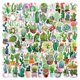 thumbnail image 1 of Juego de pegatinas de PVC con dibujos animados de plantas de cactus verdes, 100 unidades, 1 of 3