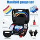thumbnail image 4 of 1 juego de manómetros para colector de CA, kit de recarga de refrigerante para aire acondicionado, juego de manómetros para CA, manómetros HVAC con mangueras, 4 of 7