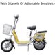 thumbnail image 5 of ZHAOCHENG Alarma de motocicleta inalámbrica de 120 dB con control remoto, alarma de sensor de movimiento de seguridad antirrobo con sensibilidad ajustable de 5 grados, alarma de carga USB impermeable,, 5 of 5