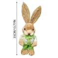 thumbnail image 3 of HEFEIYI Handmade Woven Rabbit Craft Garden Desktop Ornament Decorative Sculpture for Home, 3 of 3
