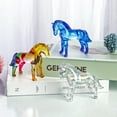 thumbnail image 2 of Clear Crystal Standing Horse Figurine Collectible Glass Animal Statue Decoration Ornaments for Home Office Table，108*70*30mm, 2 of 4