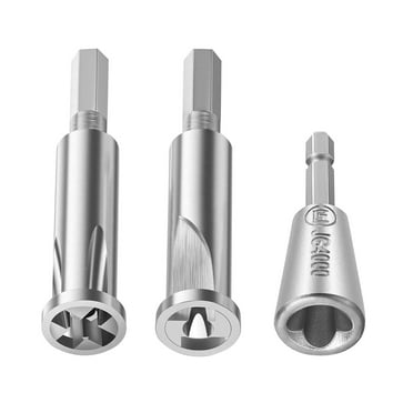 CELECTIGO 3Pcs Stainless Steel Wire Twisting Tool Set,3 Way/ 5 Way Wire Stripper and 6mm Hex Shank Cable Electrical Wire Twister Tool ,for Power Drill, Wire Nut Twisting