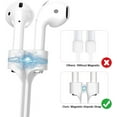 thumbnail image 2 of Airpods Strap Magnetic Cord Anti-Lost Leash Sports String, 4 PCS Colorful Soft Silicone Earphone Lanyard, Compatible with Airpods Pro/2/1 (White White Black Black), 2 of 5