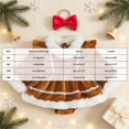 thumbnail image 3 of Emitonse Toddler Rompers Girl Toddler Jumpsuit Baby Girl Christmas Fuzzy Plush Skirted Romper Dress With Red Bow Headband Holiday Outfit Size 12-18 Months,Brown, 3 of 9
