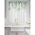 thumbnail image 4 of Eucalyptus Leaves Bedroom Curtains 63 Inches length, Spring Summer Watercolor Botanical Window Treatment Curtain Drapes, Rod Pocket Curtain Panels for Living Room Kitchen, 42"x63", 2 Panels, 4 of 7